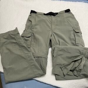 Megellan Mag Repel Fish Gear Pants Size Medium Convertible Green Poly/ Nylon